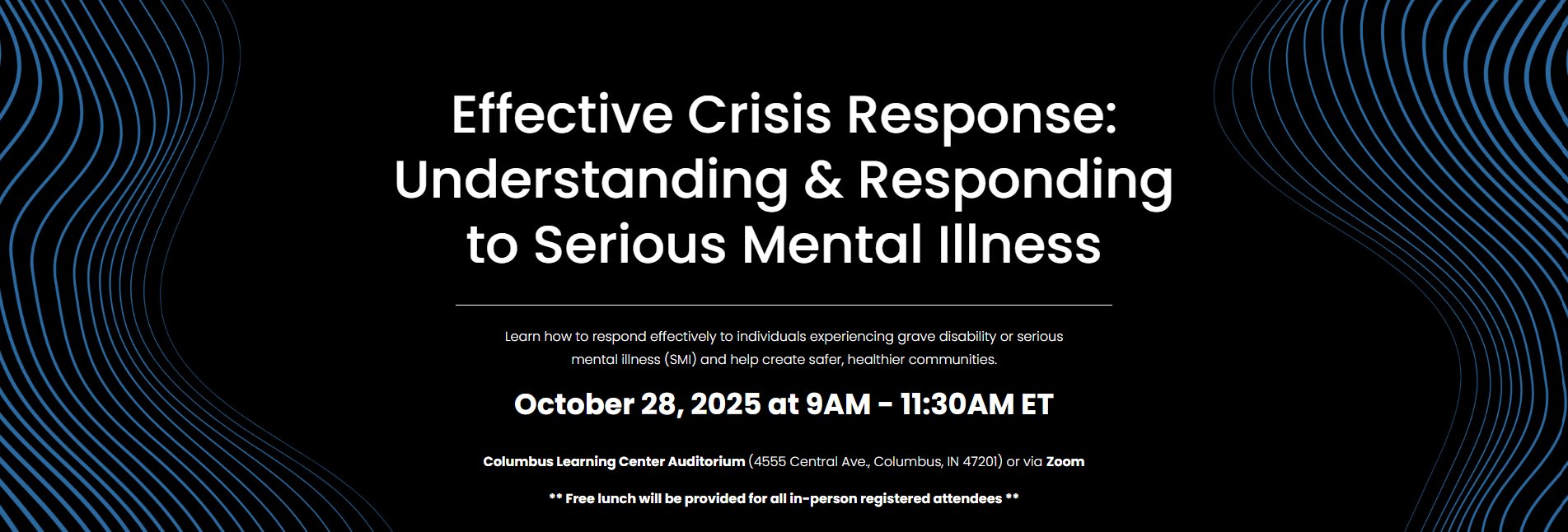 Effective Crisis Response: Understanding & Responding to Serious Mental Illness Banner